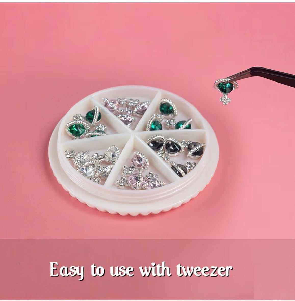 Luxury Crystal Nail Charms Wheel