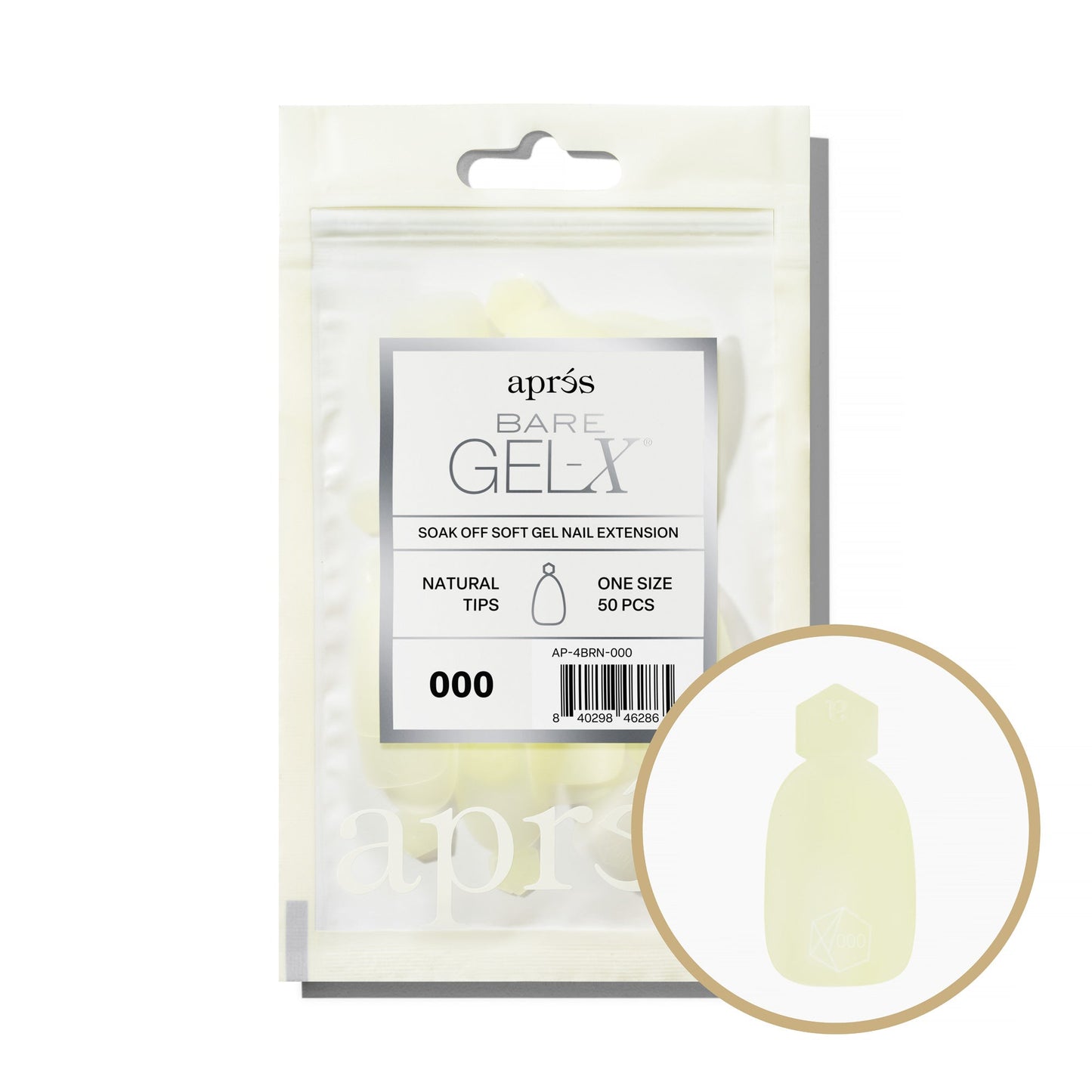 Bare Gel-X Natural Refill Tip Bag