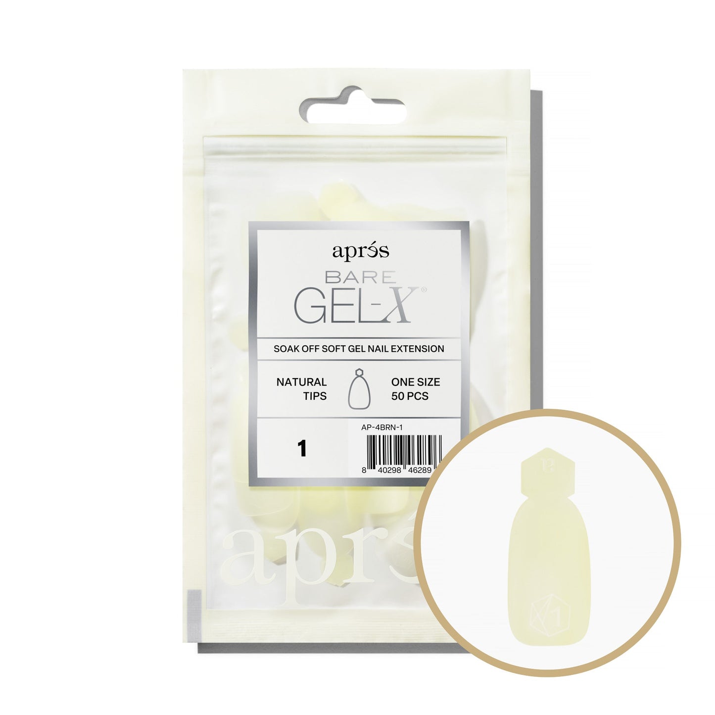 Bare Gel-X Natural Refill Tip Bag