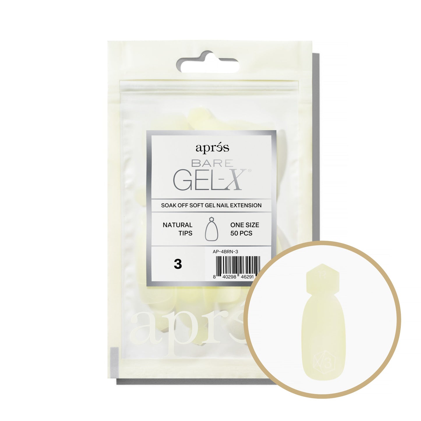 Bare Gel-X Natural Refill Tip Bag