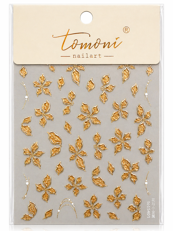 Metallic Gold Flowers