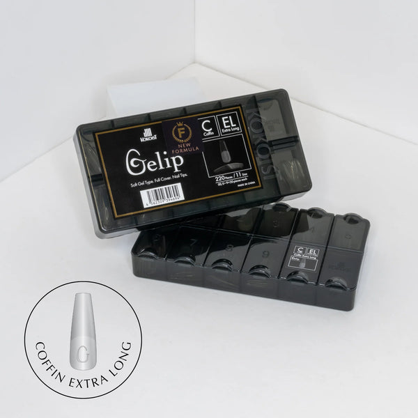 COFFIN EXTRA LONG GELIP EXTENSIONS (220 PCS.)