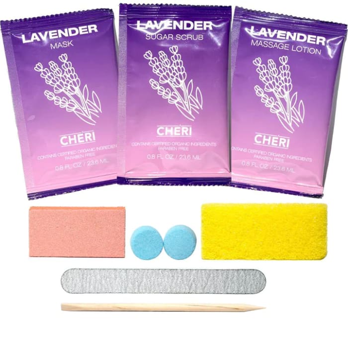 8 IN 1 PEDICURE PACKETS LAVENDER