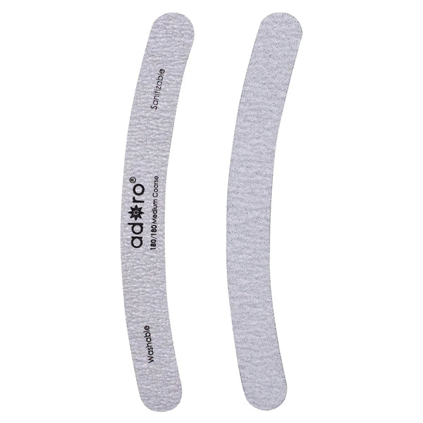 CURVE BANANA NAIL FILE ZEBRA GRIT 180/180 50 PACK