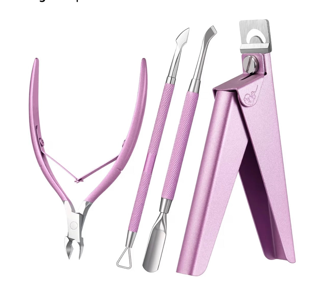PINK - 4 IN 1 MANICURE/PEDICURE TOOL SET