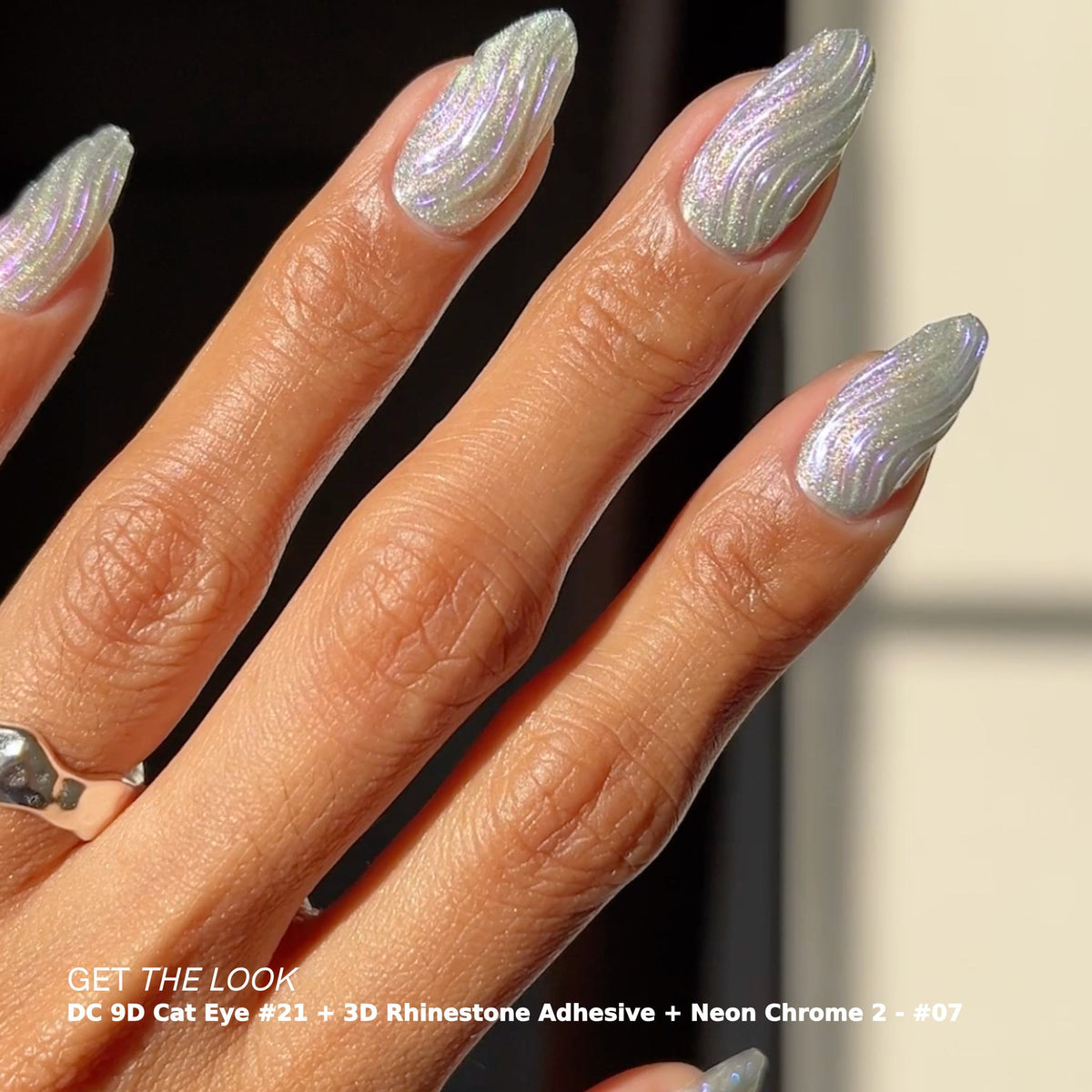 Ombré nail art created with DND Ombré & Foil Brush