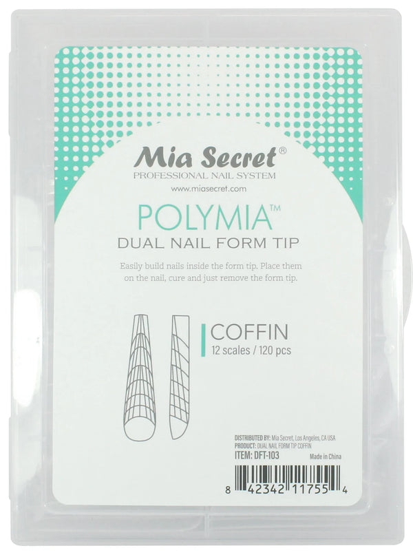Polymia Dual Nail Form Tips - Coffin