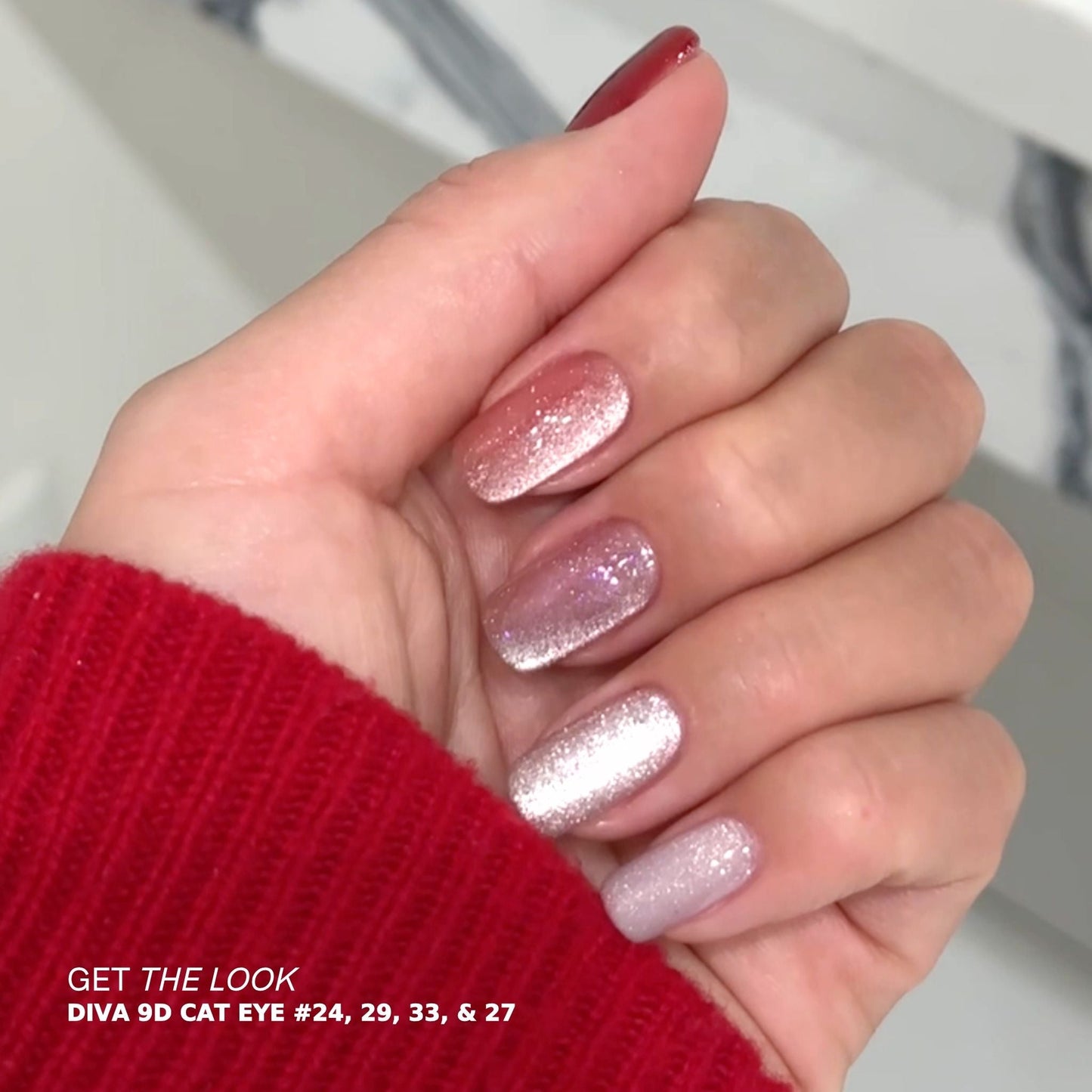 DIVA 9D Cat Eye Daydream swatch comparison