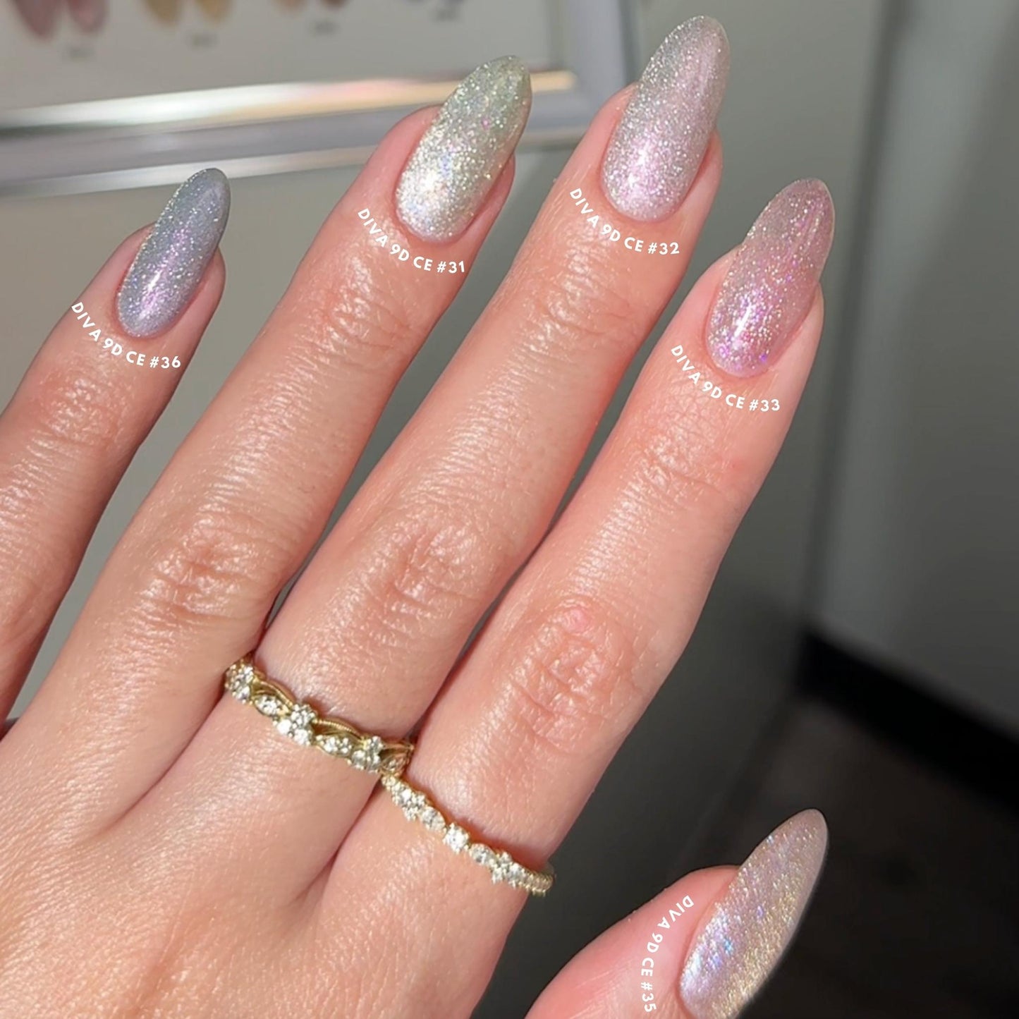 DIVA 9D Cat Eye Daydream swatch comparison