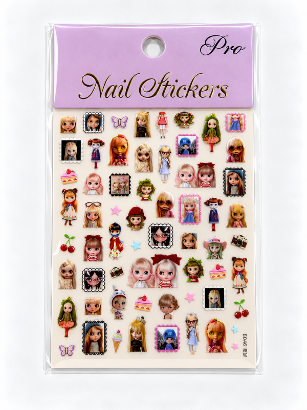 Kawaii Doll Nail Art Stickers