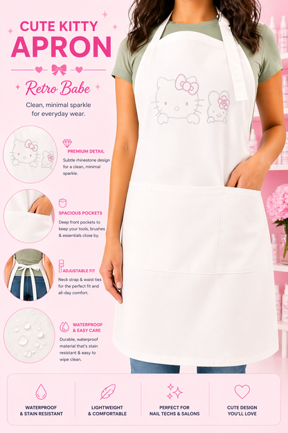 Minimal Kitty Sparkle Apron
