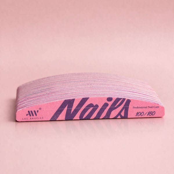 Pink Files 100/180 Grit - 50pcs
