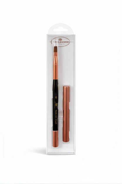 Black & Rose Gold Square Gel Brush