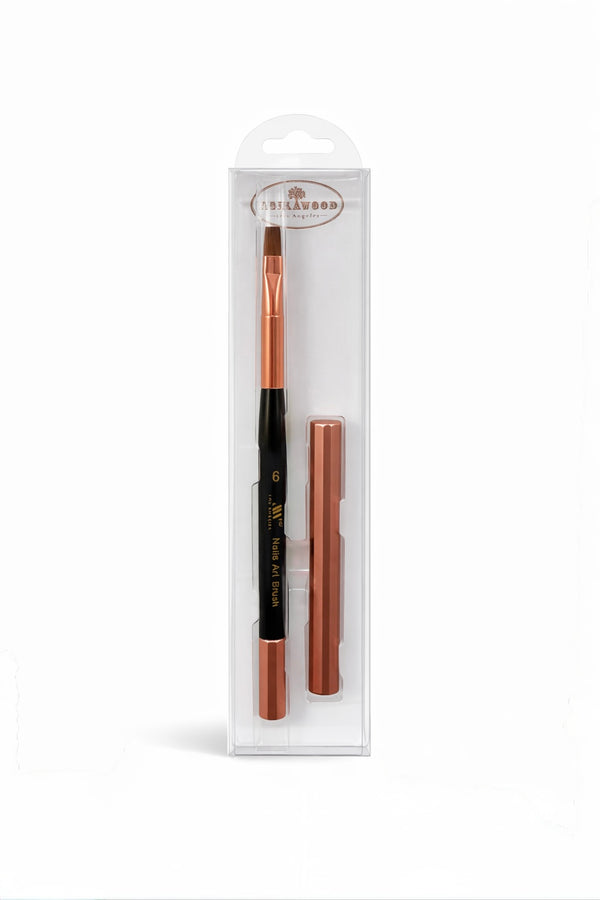Black & Rose Gold Square Gel Brush