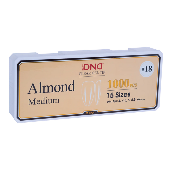 DND Soft Gel Tips Almond Medium #18