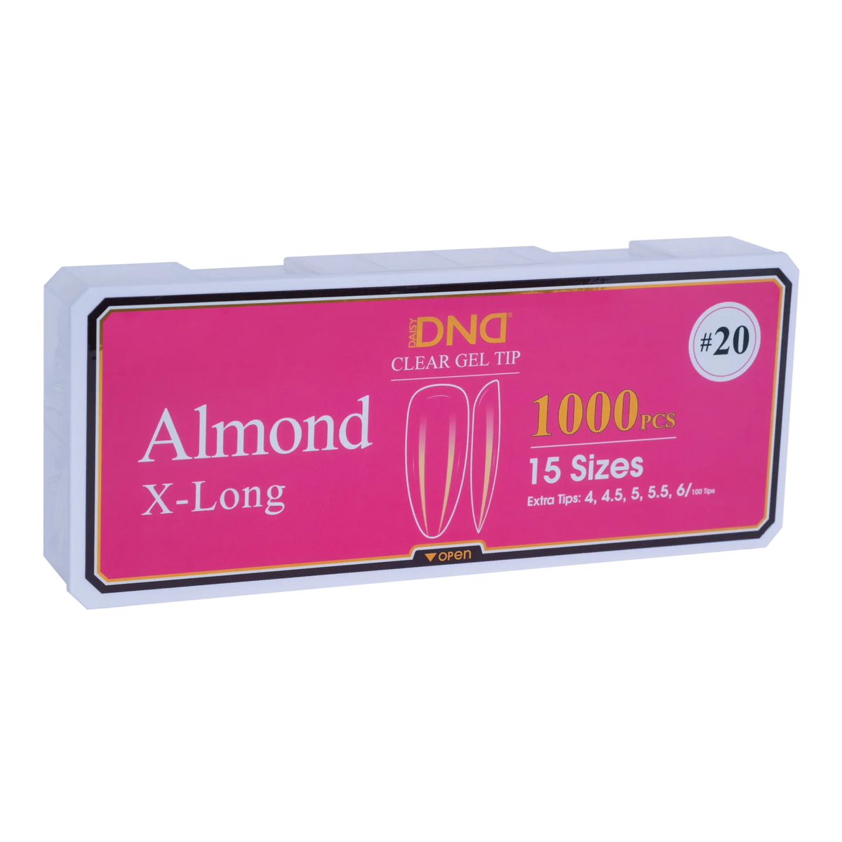 DND Soft Gel Tips Almond X-Long #20