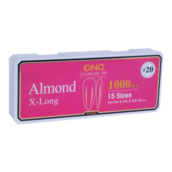 DND Soft Gel Tips Almond X-Long #20