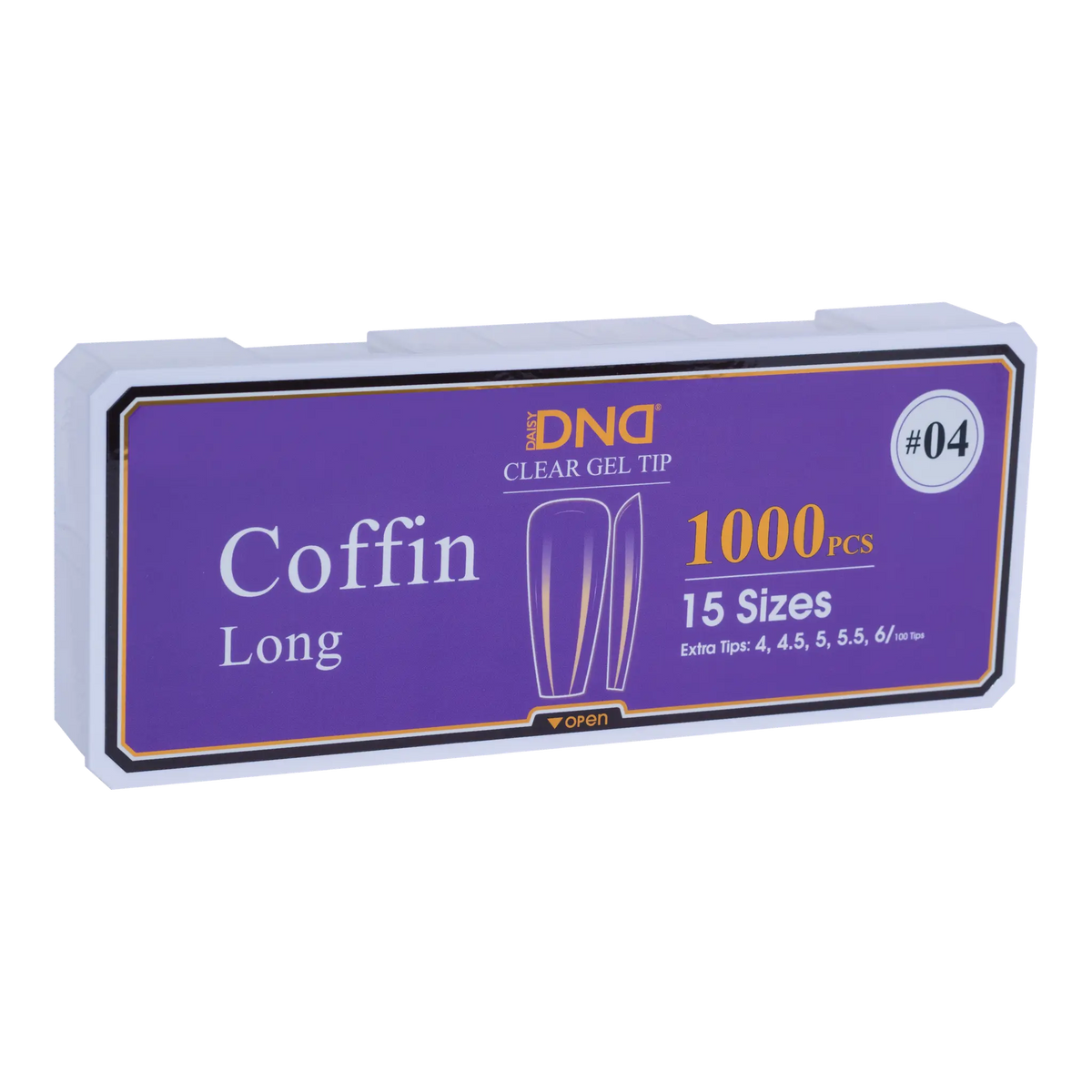 DND Soft Gel Tips Coffin Long #04