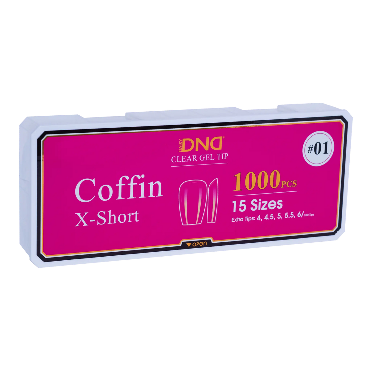 DND Soft Gel Tips Coffin X-Short #01