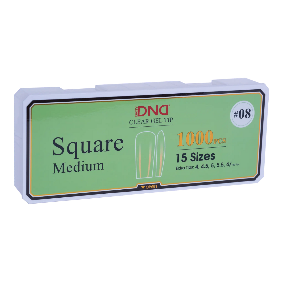 DND Soft Gel Tips Square Medium #08
