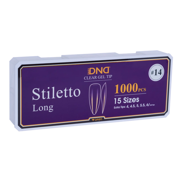 DND Soft Gel Tips Stiletto Long #14