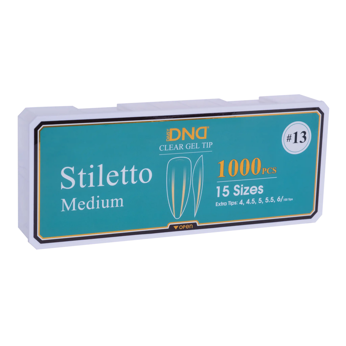 DND Soft Gel Tips Stiletto Medium #13