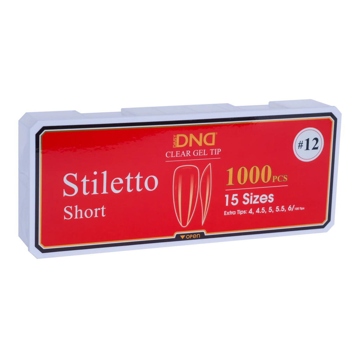 DND Soft Gel Tips Stiletto Short #12