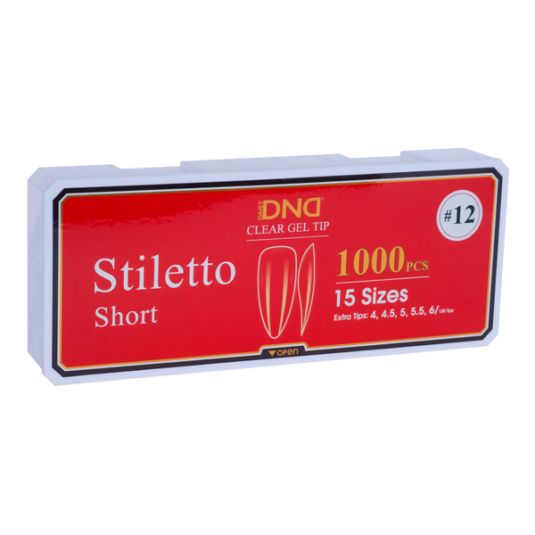 DND Soft Gel Tips Stiletto Short #12