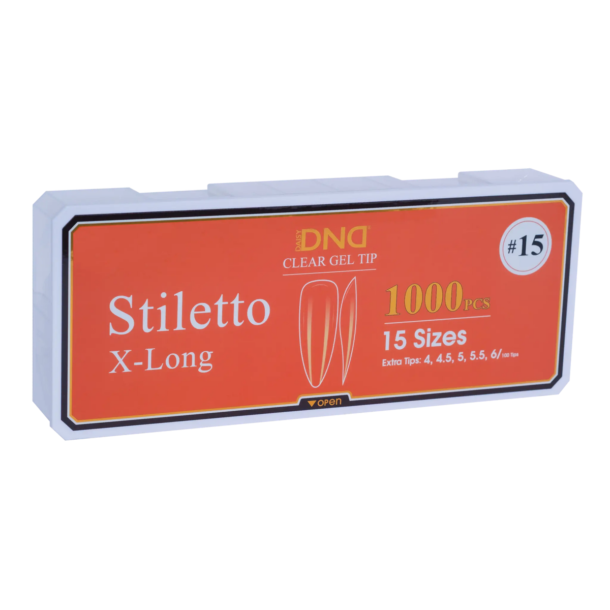 DND Soft Gel Tips Stiletto X-Long #15