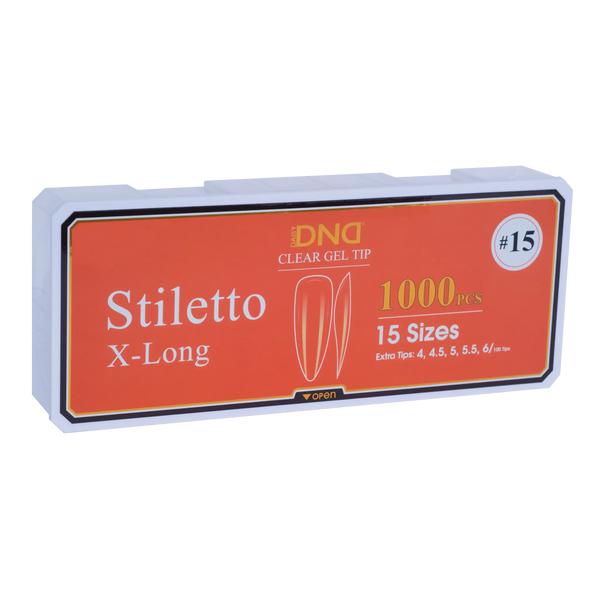 DND Soft Gel Tips Stiletto X-Long #15