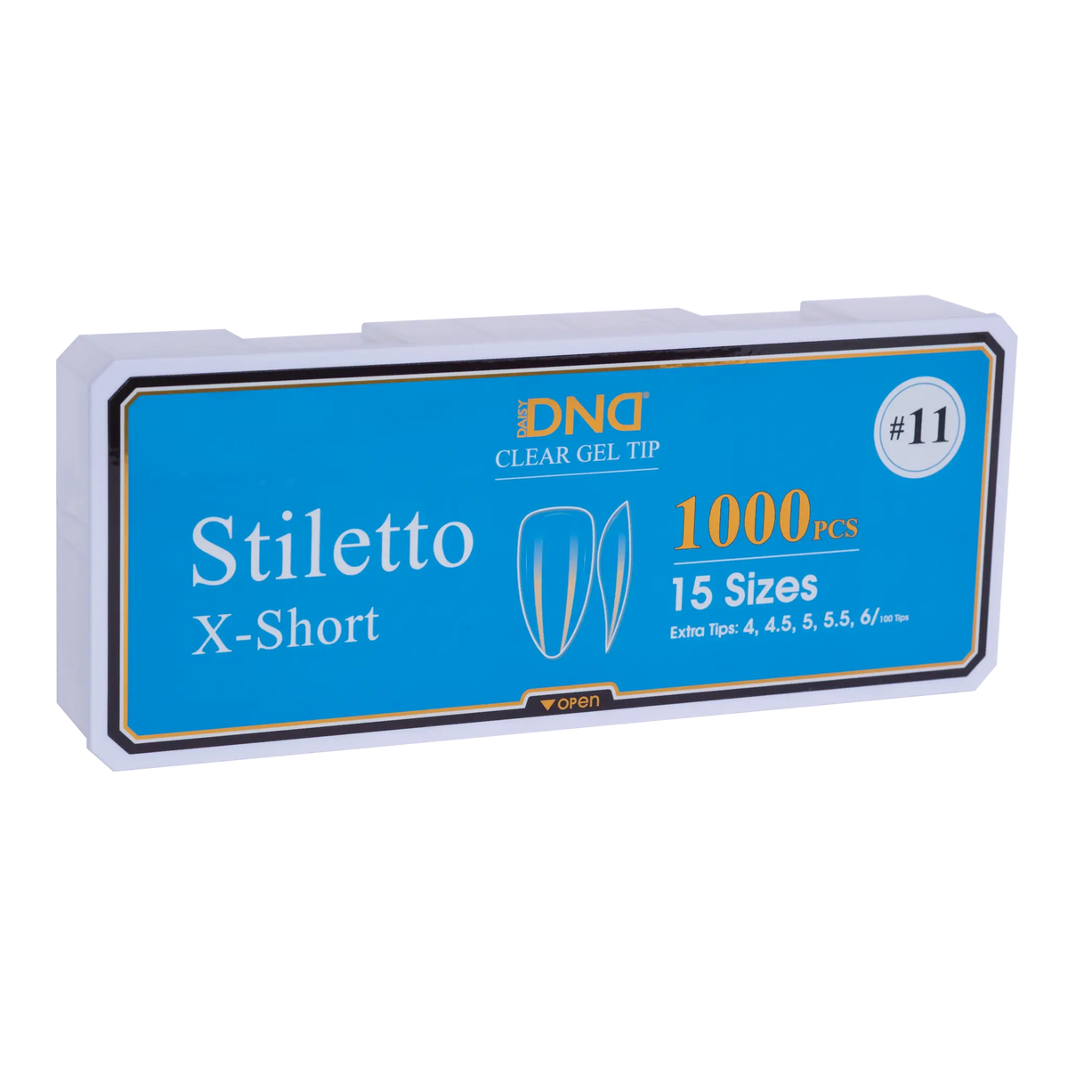 DND Soft Gel Tips Stiletto X-Short #11