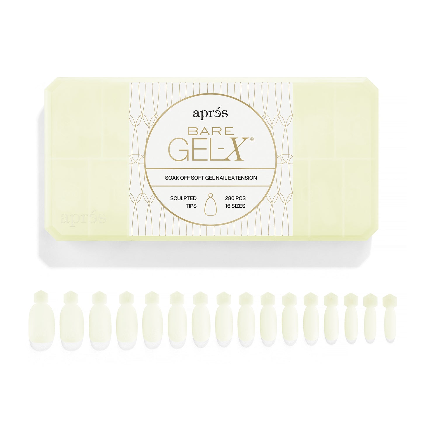 Bare Gel-X® Sculpted Box of Tips (16 sizes, 280pcs)