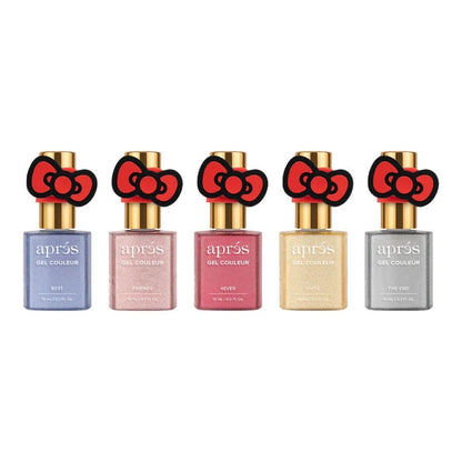 Hello Kitty Best Friends Flash Glitter Gel Couleur W/ Red Bow Cap Accessory (Set Of 5)