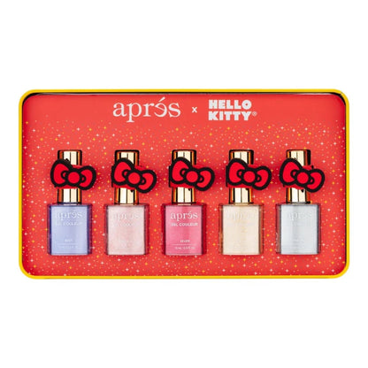 Hello Kitty Best Friends Flash Glitter Gel Couleur W/ Red Bow Cap Accessory (Set Of 5)