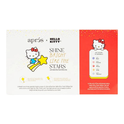Hello Kitty Best Friends Flash Glitter Gel Couleur W/ Red Bow Cap Accessory (Set Of 5)