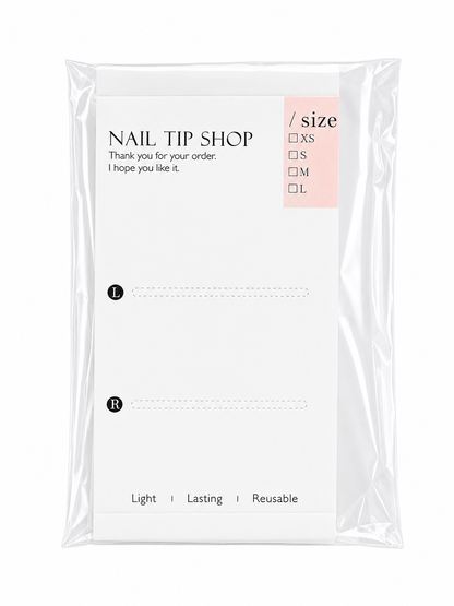 Premium Press-On Nail Display Card & Sleeve Set