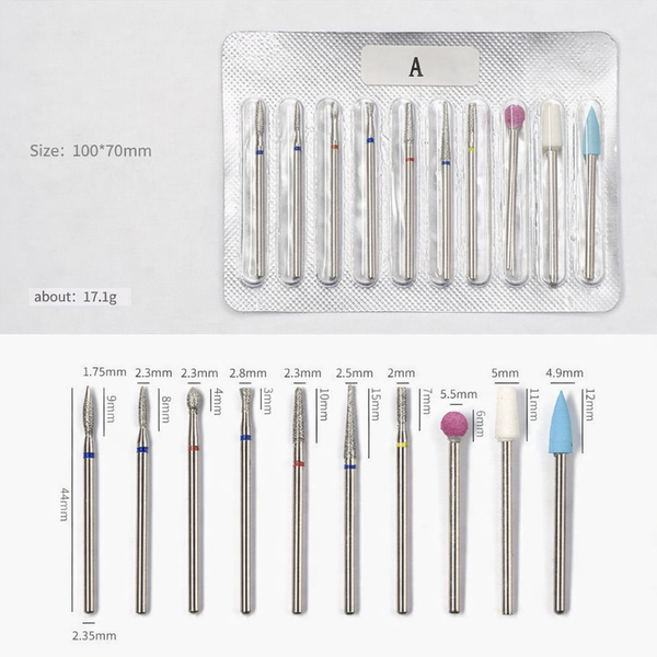 Mix Diamond Drill Bit Set 10pcs