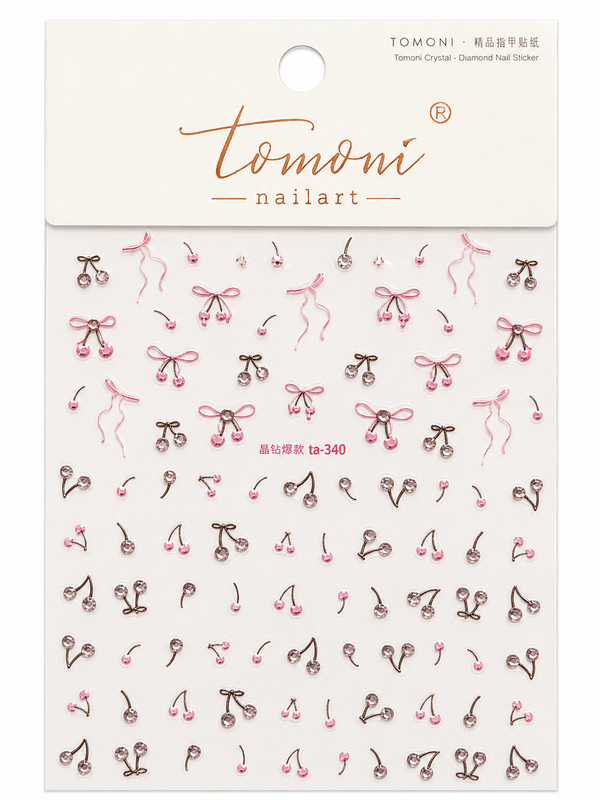 Pink Cherries & Bows Sticker