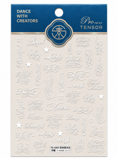 Luxe Script Nail Sticker