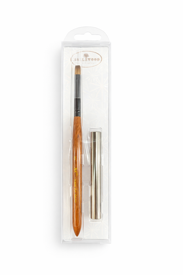 Wood Handle Square Gel Brush - Size 8