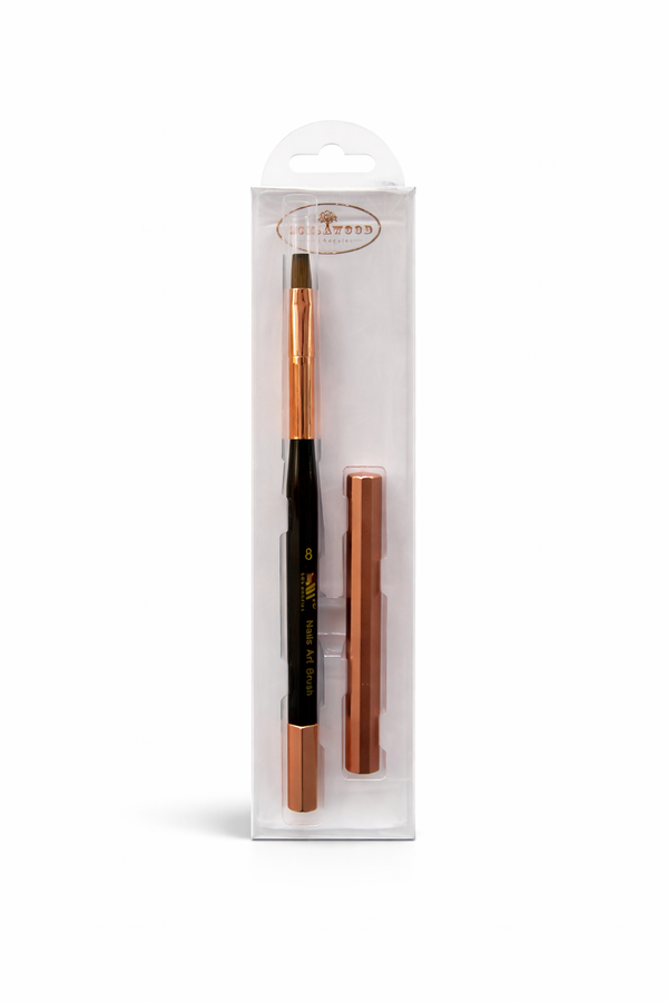 Black & Rose Gold Square Gel Brush