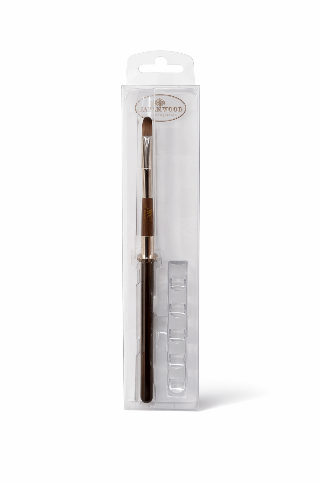 Silver with Wood Round Gel Brush - Size 8
