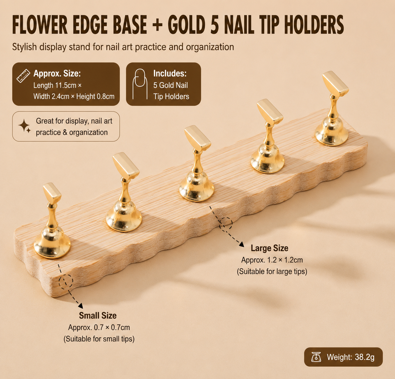 Luxe Flower Edge Display Stand Set