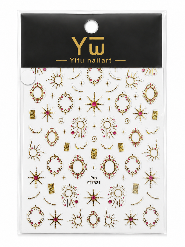 Vintage Jewel Frame Nail Sticker