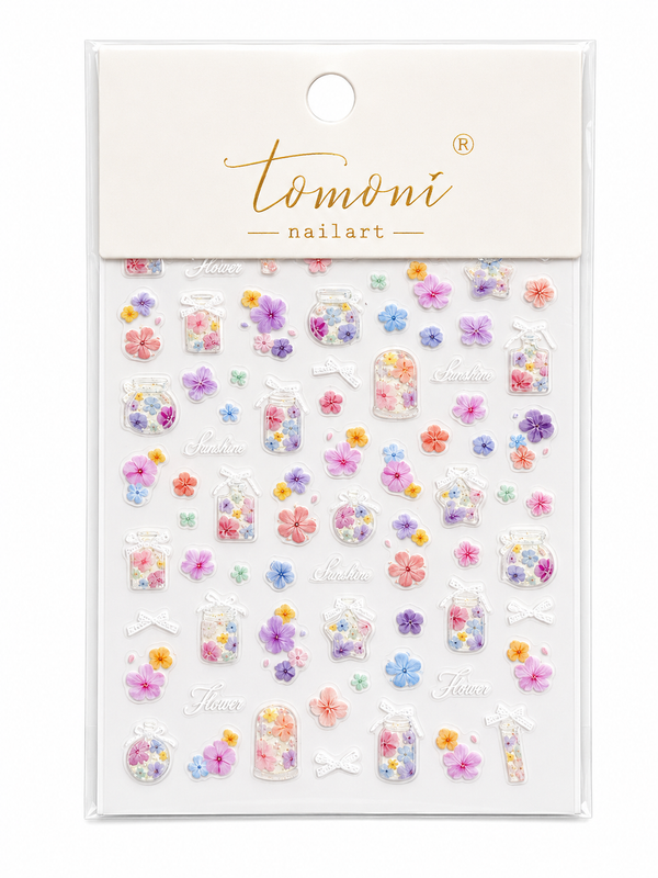 Bloom in a Bottle Nail Sticker