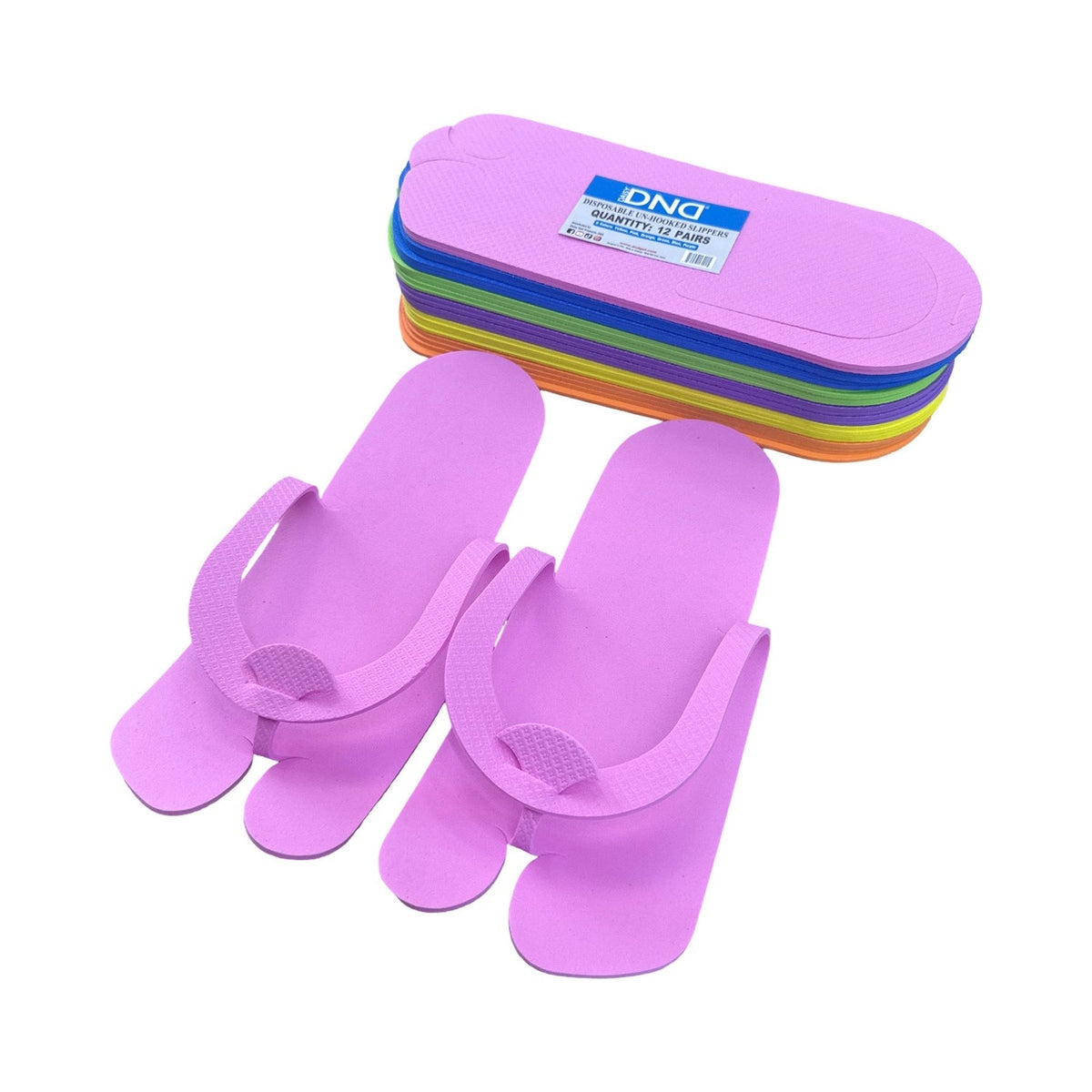 DND Disposable Pedicure Slippers - 12 Pairs Pack