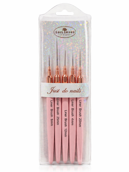 Precision Liner Nail Art Brush Set – 5 Piece