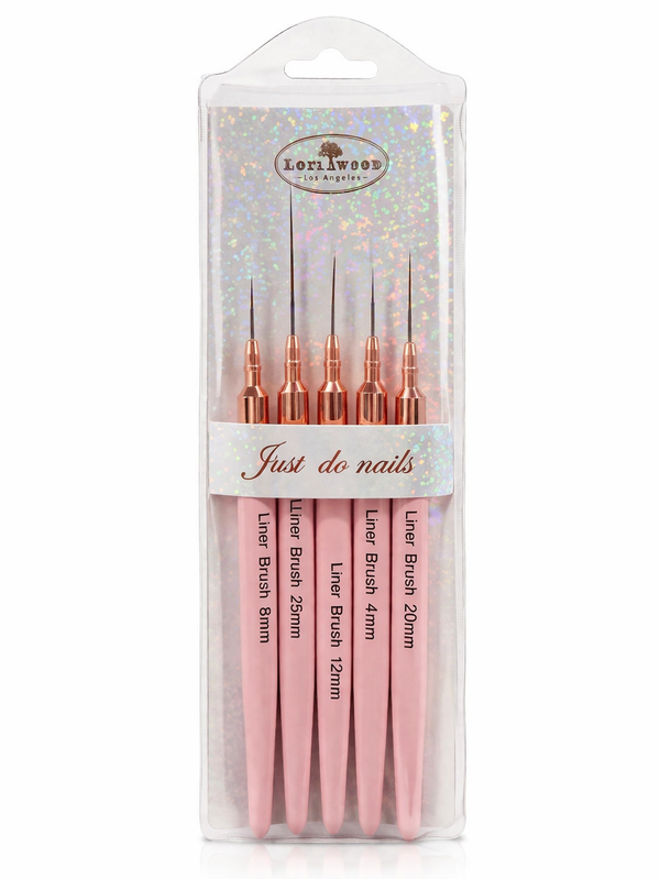 Precision Liner Nail Art Brush Set – 5 Piece