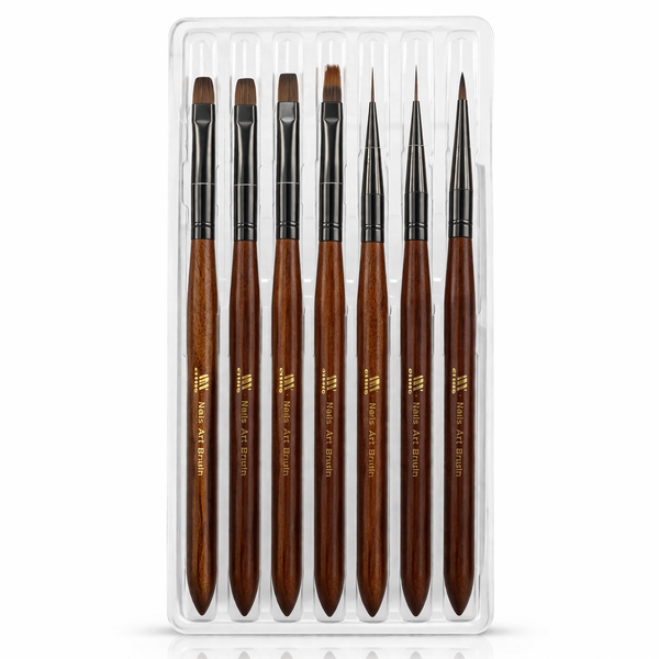 Professional Wood Nail Art Brush Set