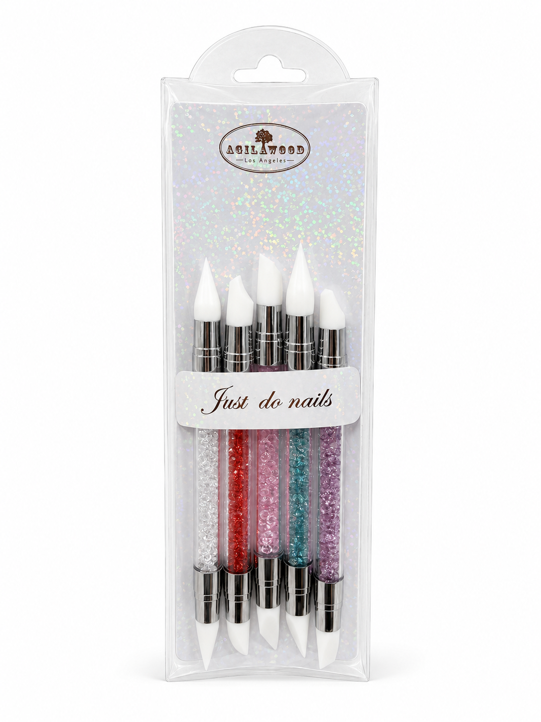 5-Piece Double-Ended Silicone Nail Art Tool Set